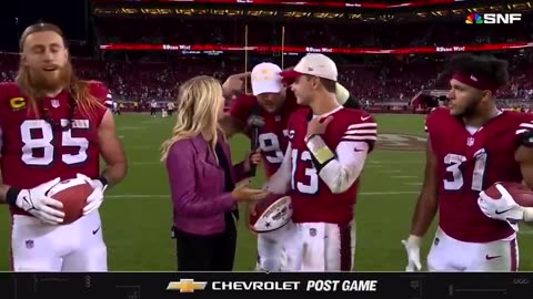 Nick Bosa crashed the SNF postgame interview wearing a MAGA hat