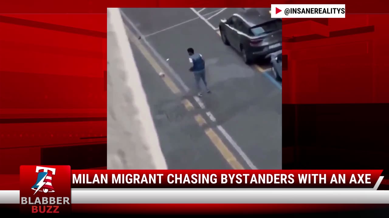 Milan Migrant Chasing Bystanders With An Axe