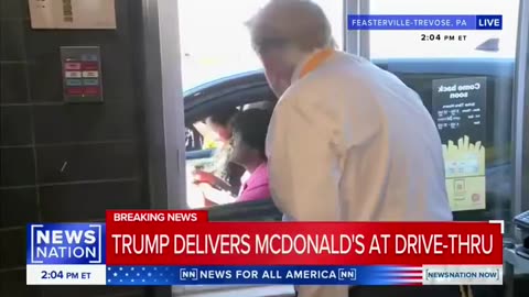 President Trump works at McDonald’s in PA