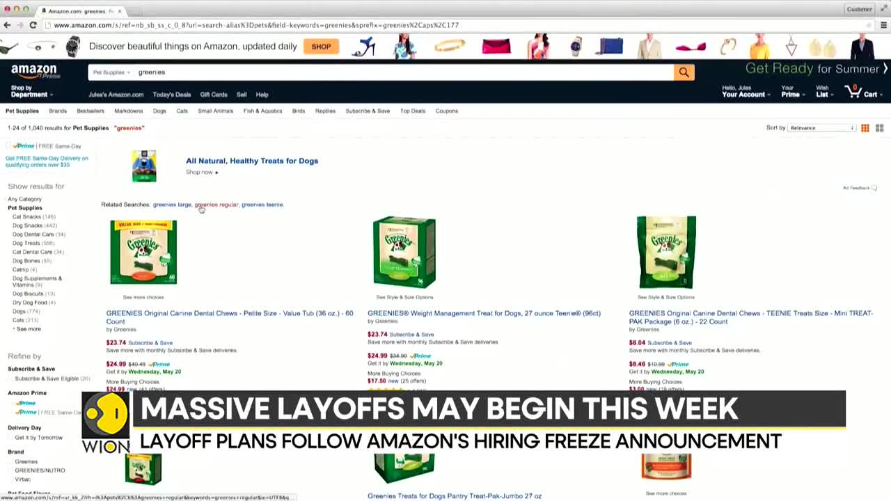 Report: Amazon plans to lay off 10,000 people | Latest World News | English News | WION