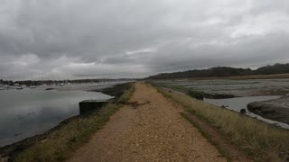 speedlapse riverside path