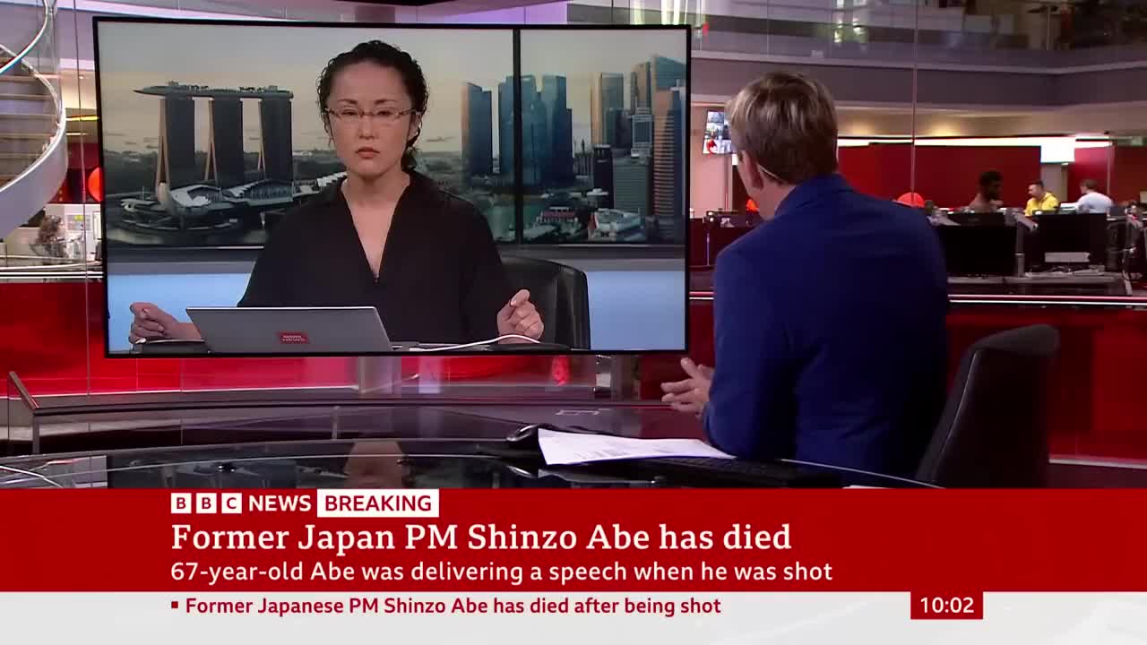 Japan's ex-leader Shinzo Abe dies after being shot at during speech - BBC News