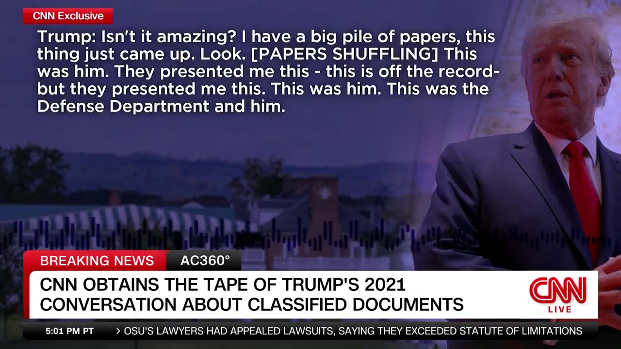 The Trump audio: Leaks from CNN showing Classified documents to White house Staff