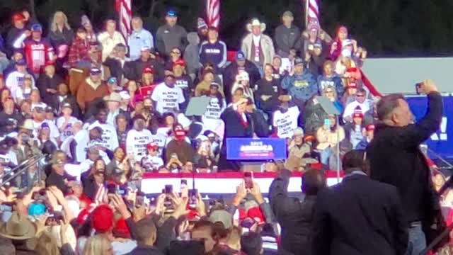 Rally Donald J Trump enters