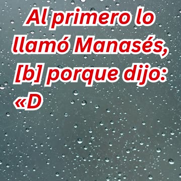 "Manasés: Dios Me Ha Hecho Olvidar Mis Aflicciones" Génesis 41:51.#short #youtubeshorts #ytshorts