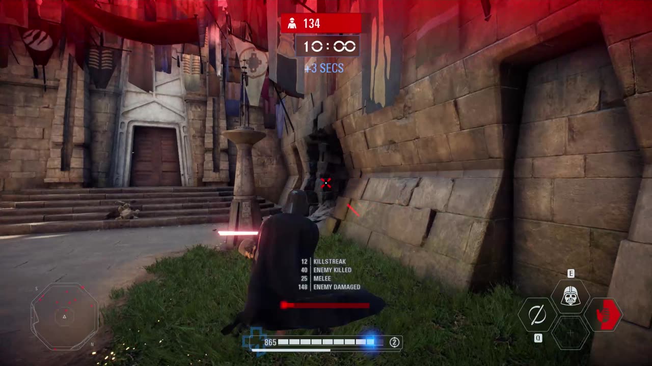 SWBF2: Arcade Onslaught Darth Vader Takodana Gameplay