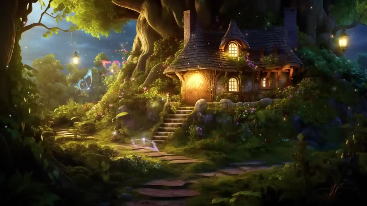 Fairy Tale House🌳 Banish Worries, Stress and Welcome a Good Night's Sleep with Magical Forest Music