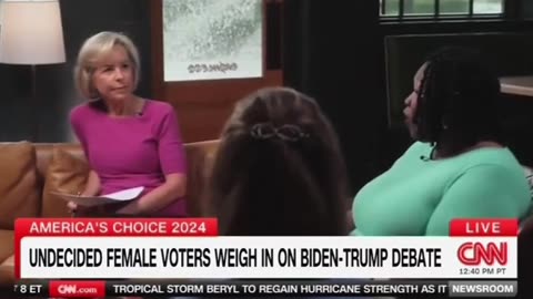 CNN viewers "Biden Won The Debate"🤣🤣but one Woman Voting for Trump 🔥