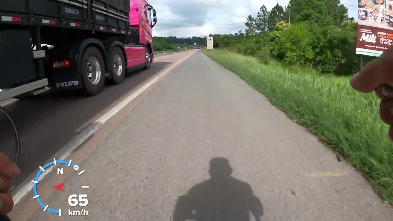 Cyclists Train on Busy Freeway