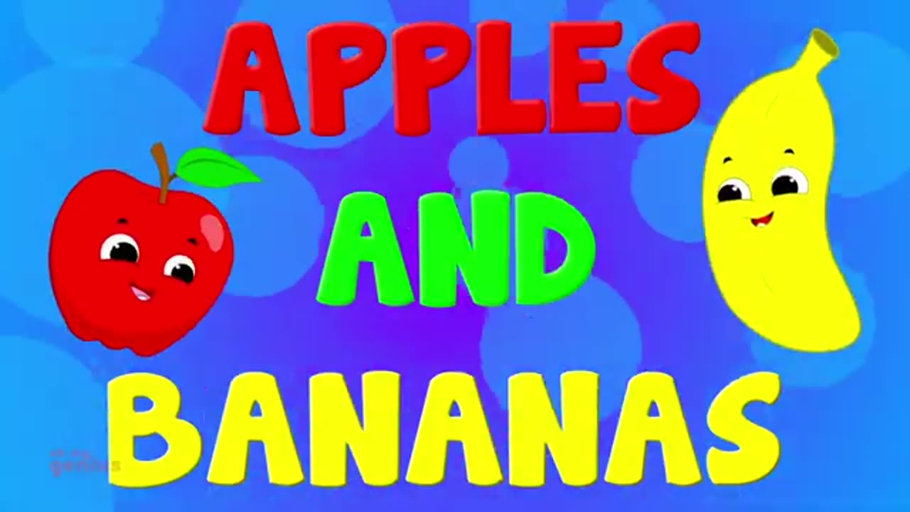 I Like To Eat Apples And Bananas Nursery Rhyme And Learning Video