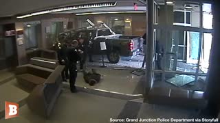 Man Arrested Upon Allegedly "Intentionally" Crashing Truck into Police Station
