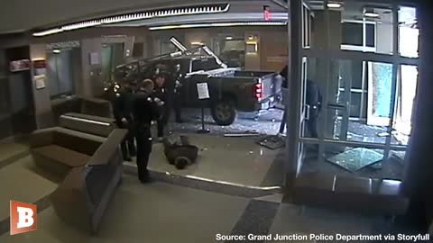 Man Arrested Upon Allegedly "Intentionally" Crashing Truck into Police Station
