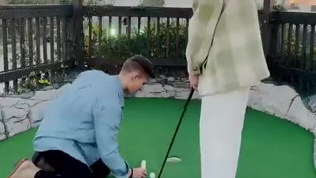 I strapped my camera to a mini golf putter for this shot..😱🤯