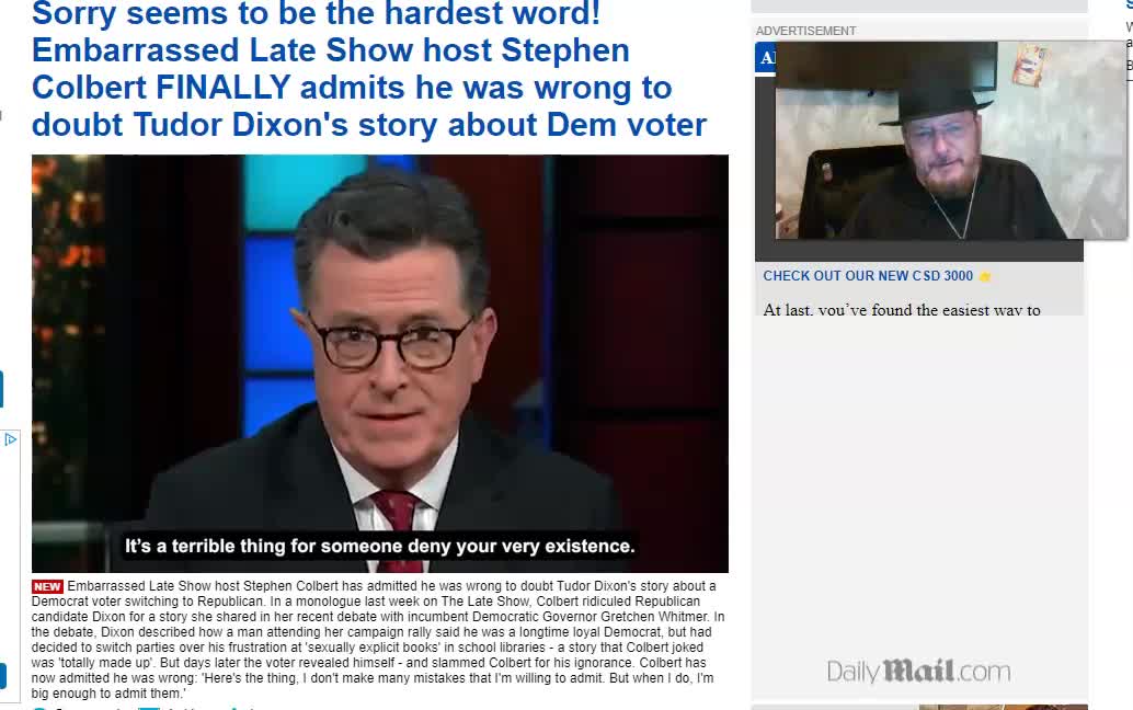 Stephen Colbert Admits He Was Wrong