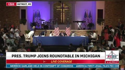 Trump visits Detroit Michigan - 180 Church - Supercut