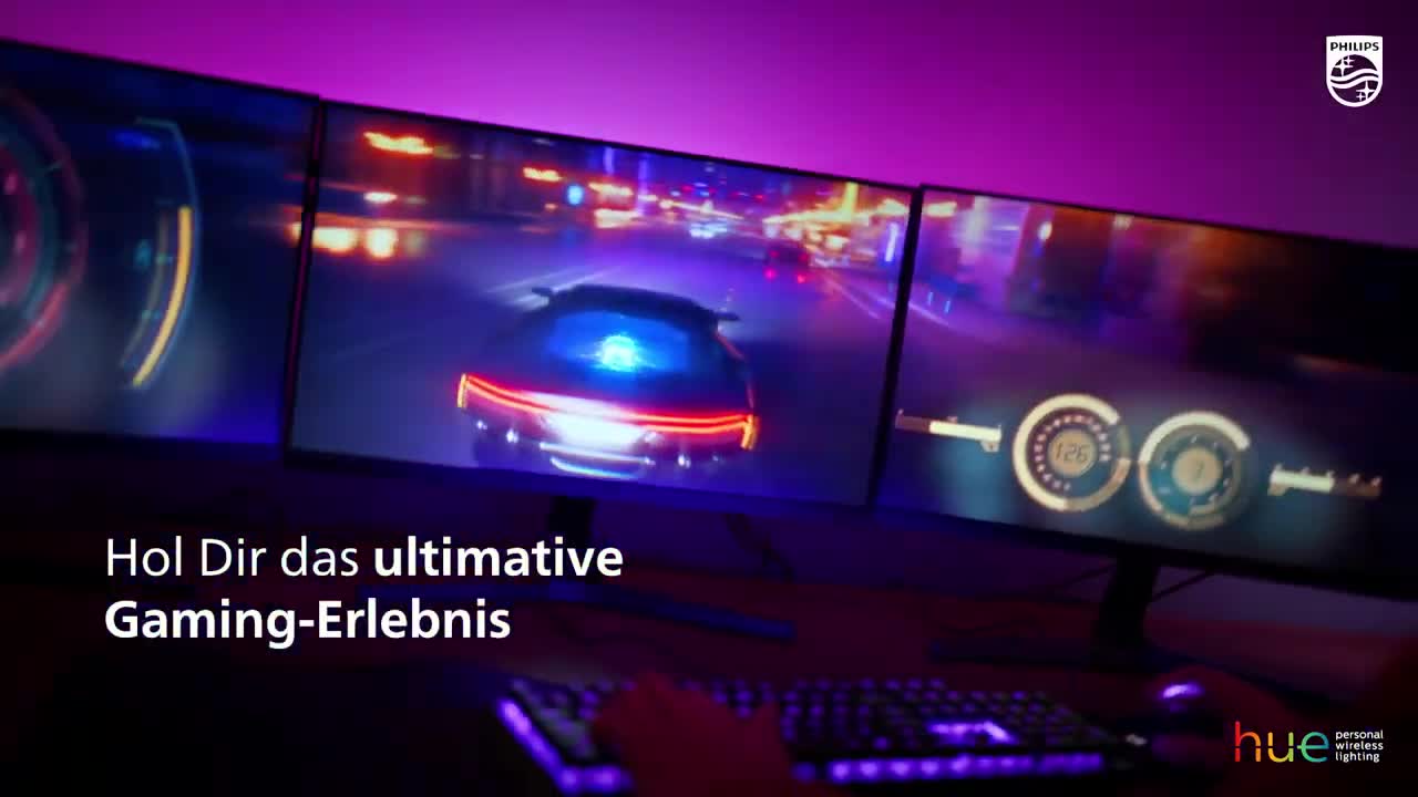 Philips Hue Play Gradient Lightstrip für drei Monitore