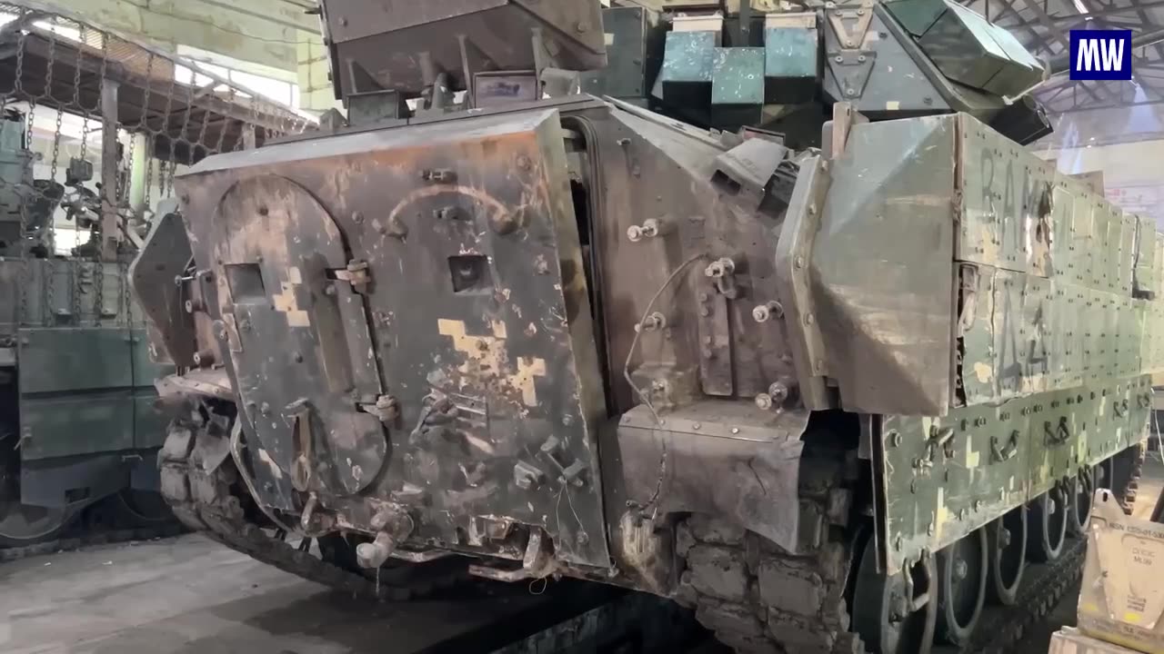 Watch the evacuation from the battlefield and repair of a captured M2 Bradley