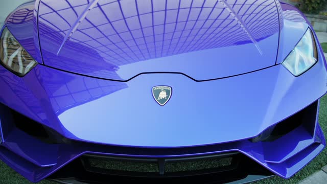 Lampargini blue car