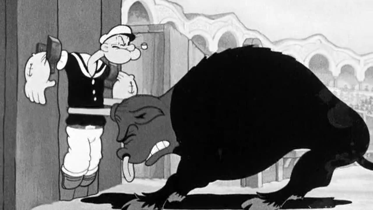 Popeye the Sailor - 1938x08 - Bulldozing the Bull