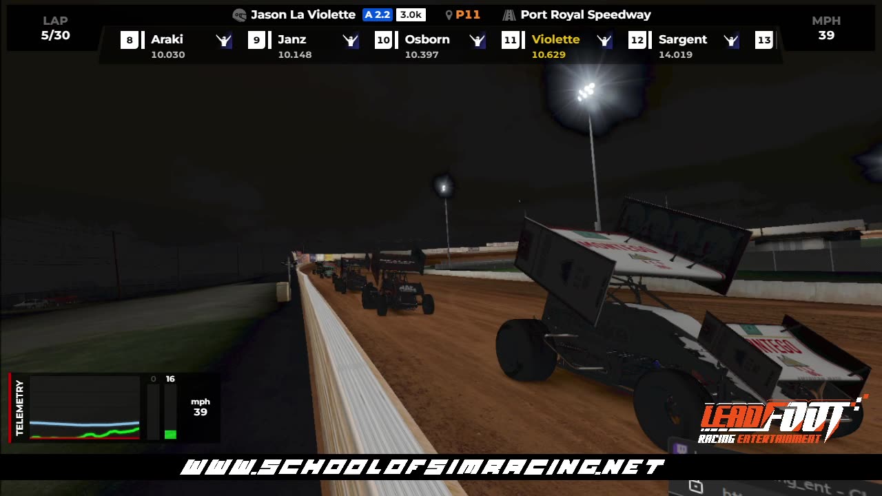 iRacing 2024, Season 1, Week 4, NOS 410 Sprint Car Series @ Port Royal w/ Jason La Violette