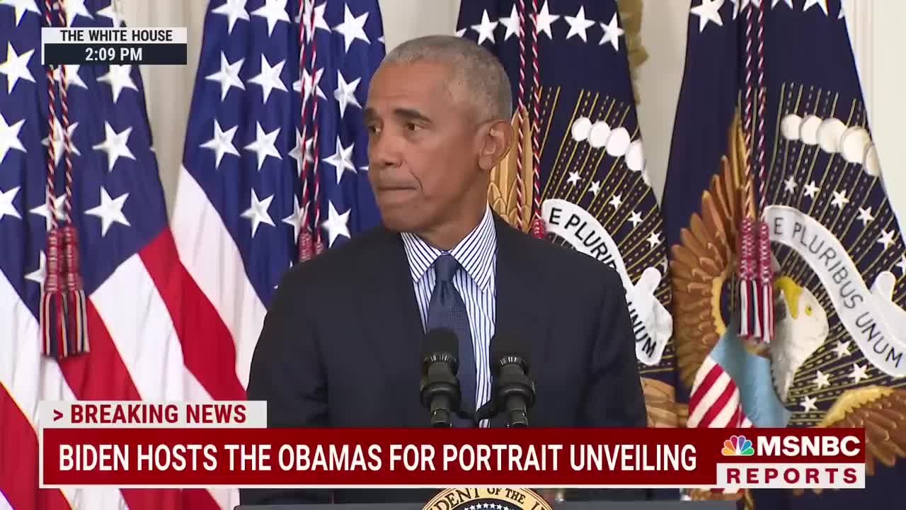 Barack Obama Thanks Biden For 'Faith In Our Democracy' At White House Portrait Unveiling