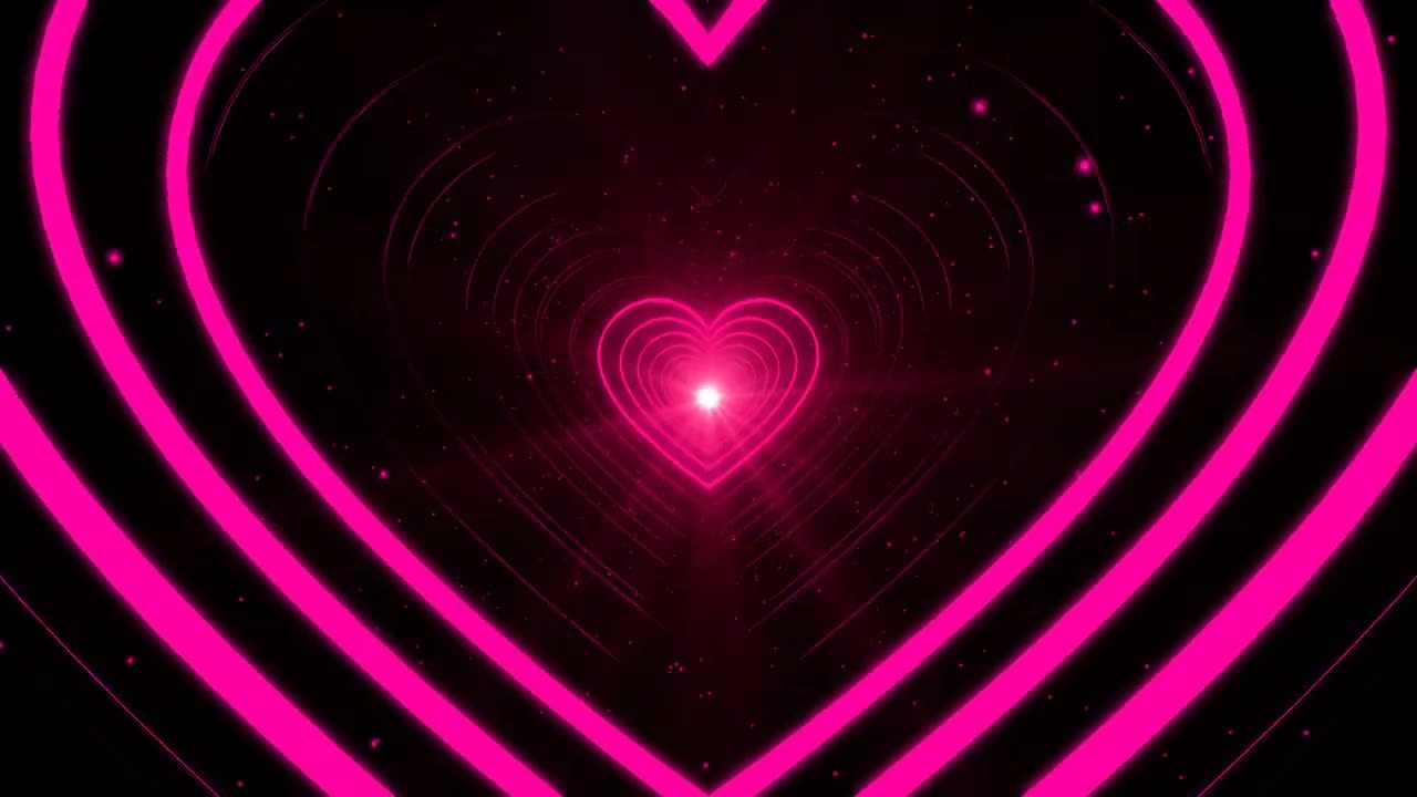 520. Neon lights love ] tunnel heart pink ] heart] Heart