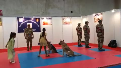 CISF demonstration of Dog Squad