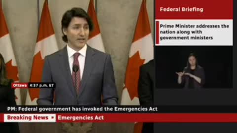 Trudeau enforces the 'emergencies act.'