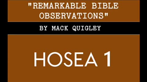 Book of Hosea (1)