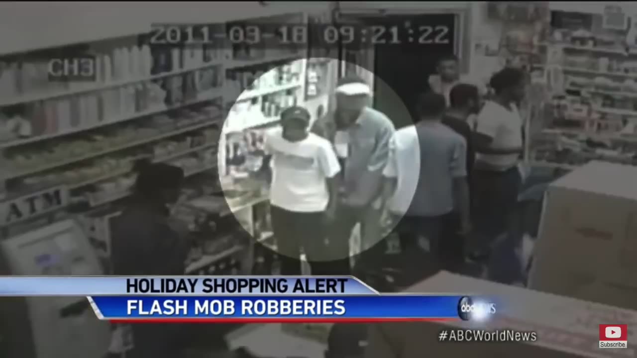 Flash mob that robs