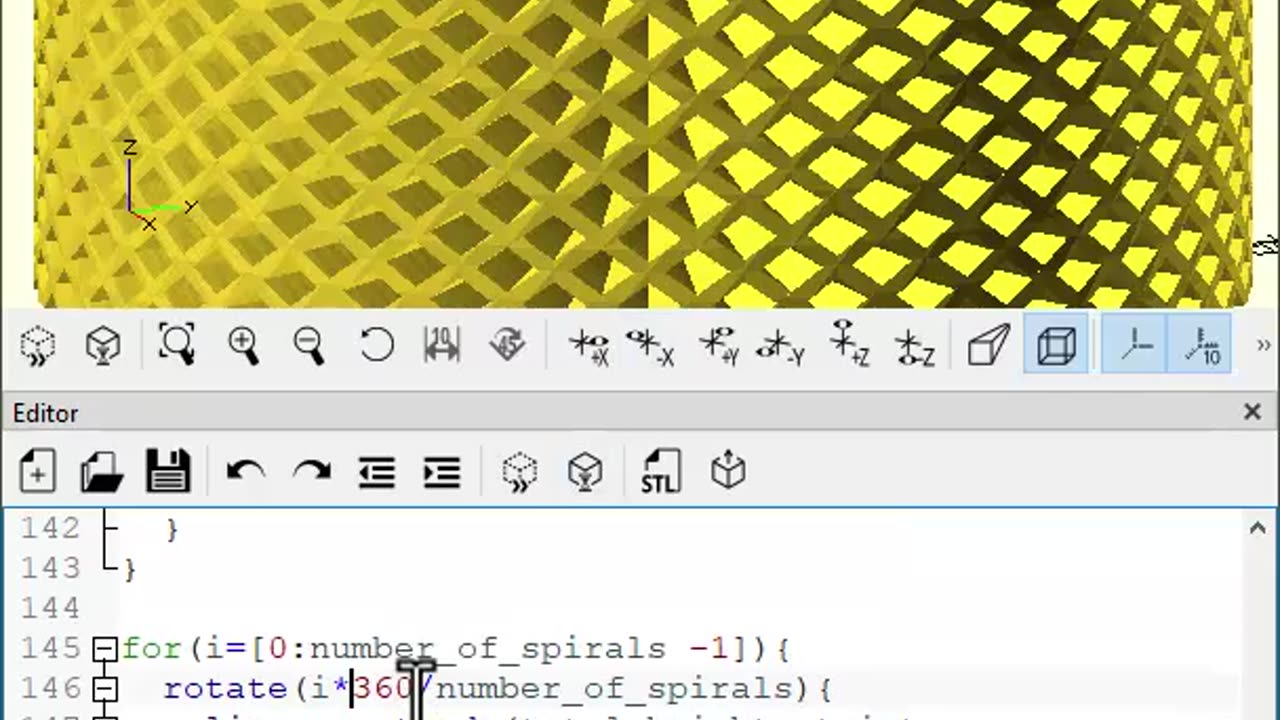 OpenScad: Make a Double Spiral Vase