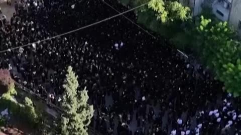 Thousands of ultra-Orthodox Jewish men in Jerusalem protested mandatory military