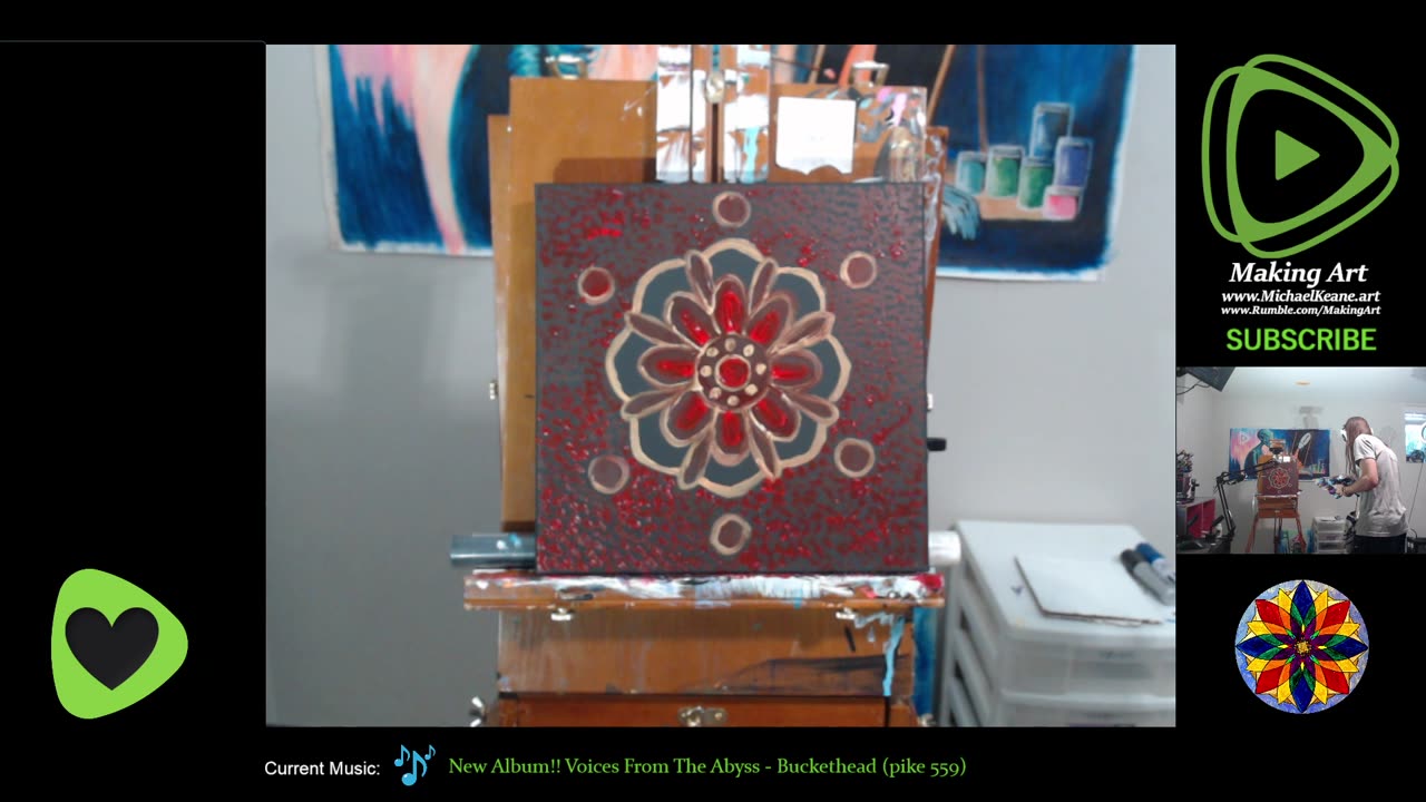 Live Painting - Making Art 8-10-23 - Morning Mandala