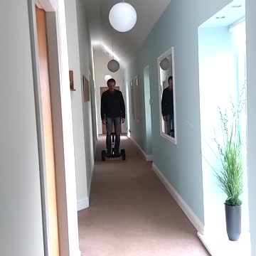 daddy on a Segway for the first time in his long and tortured life