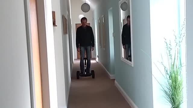 daddy on a Segway for the first time in his long and tortured life