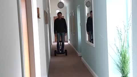 daddy on a Segway for the first time in his long and tortured life