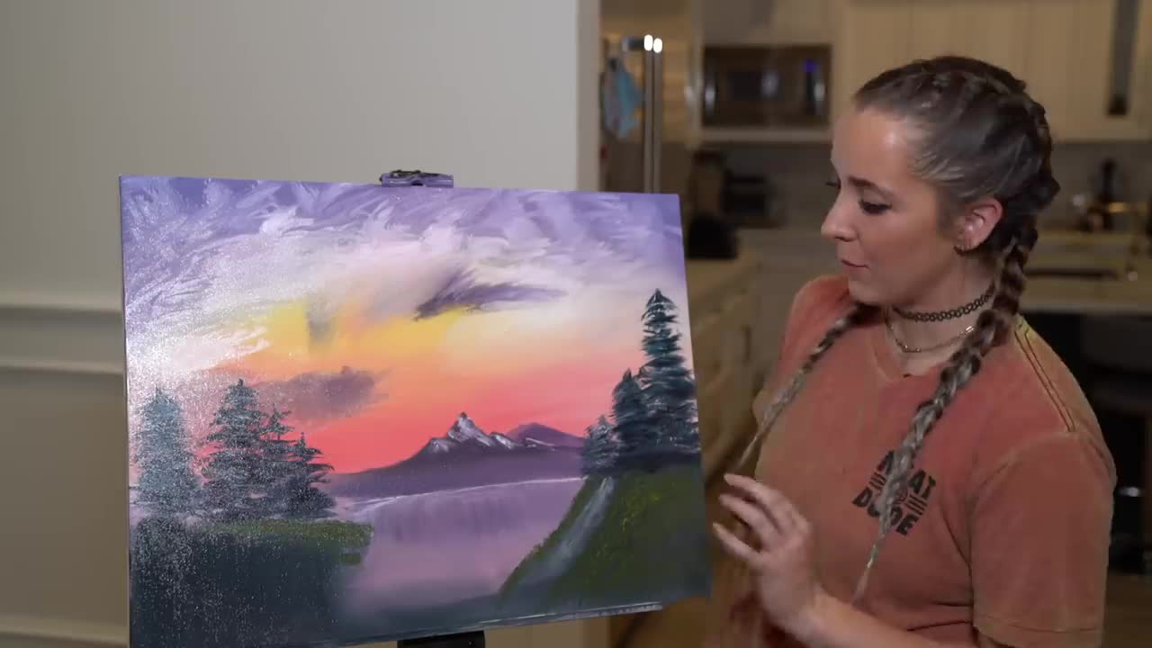 After Following A Painting Tutorial From Bob Ross