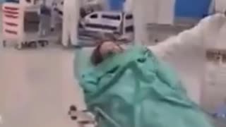 covid theater show at a hospital in Israel