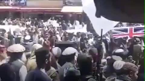 The Taliban celebrated today by holding a mock funeral .