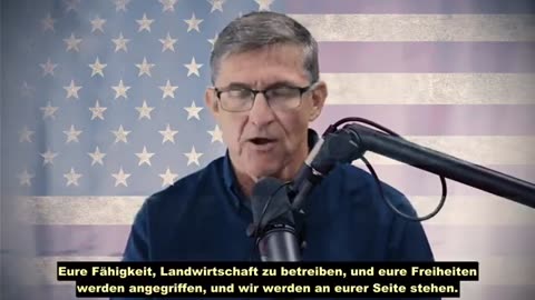 Former U.S. General Michael Flynn speaks to rebelling farmers in the Netherlands: