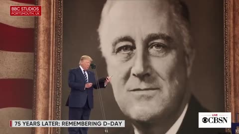 Trump reads the D-Day Prayer at Portsmouth Harbour in UK
