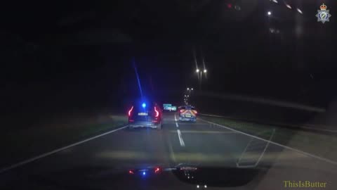 Suspect rams Lincolnshire police car off the road during high speed chase