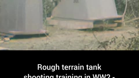 Rough terrain tank shooting training in WW2 intensive #Colourized footage🚜 🎯 🎥