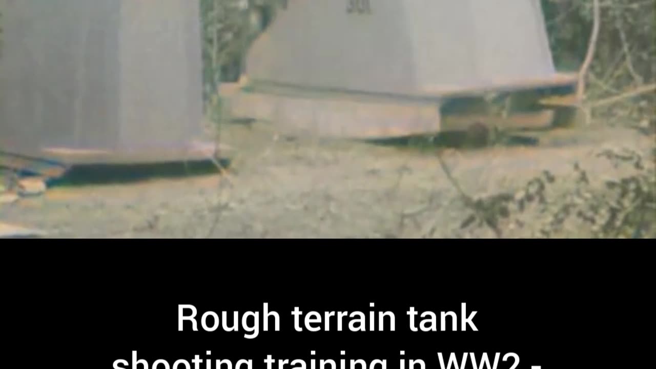 Rough terrain tank shooting training in WW2 intensive #Colourized footage🚜 🎯 🎥