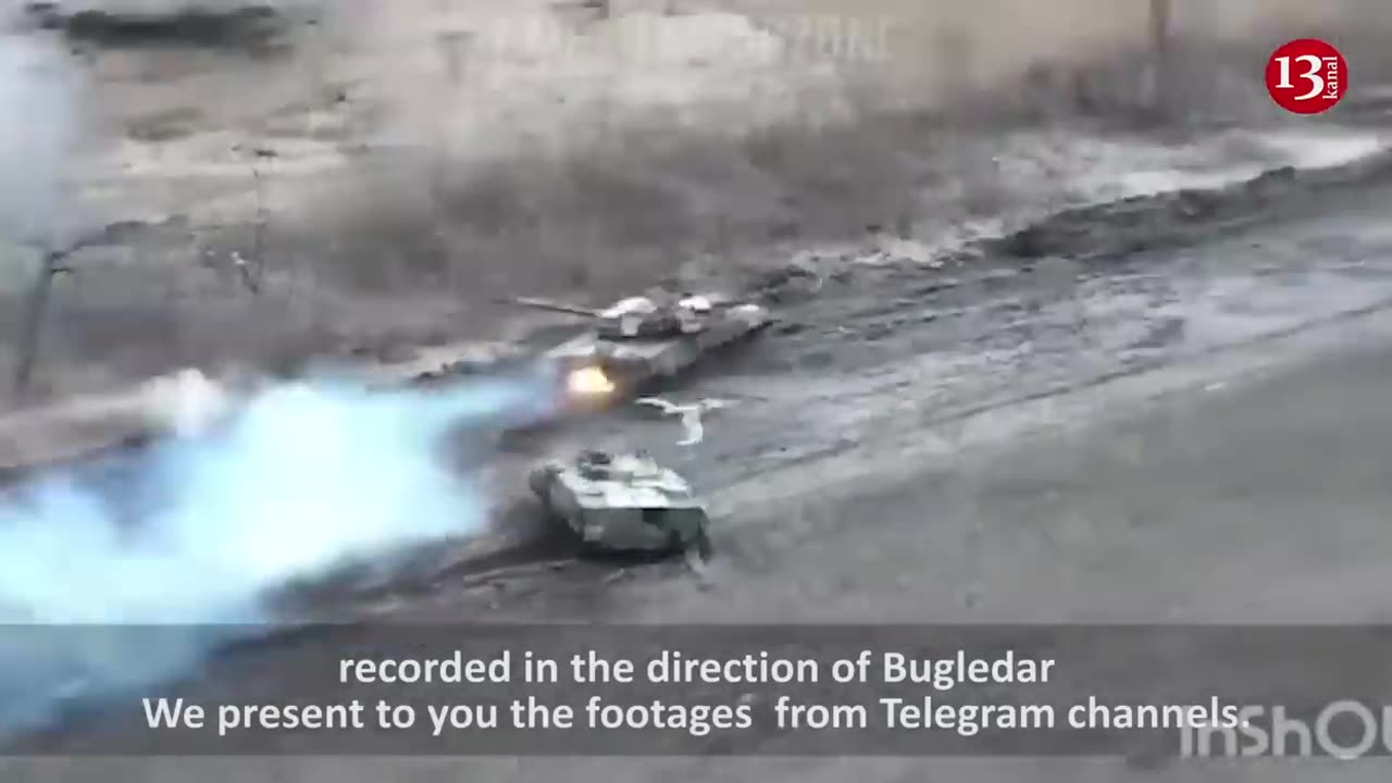 Russian tank met Ukrainian army's artillery