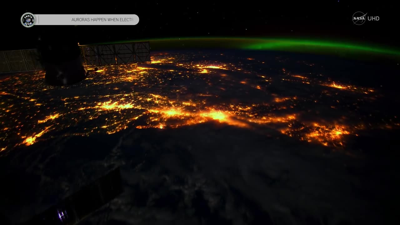 Stunning Aurora Borealis from Space in Ultra-High Definition (4K)