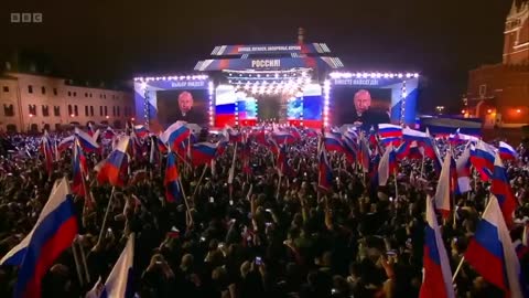 In the largest land grab in Europe since World War II, Putin annexes regions of Ukraine.