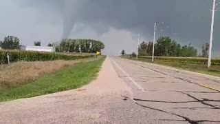 Tornado Begins Forming Over Fields