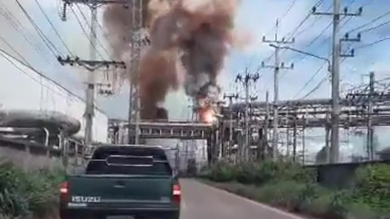 Large fire -power plant in Tha Tum Sub district of Si Maha Phot in Prachinburi Province, Thailand