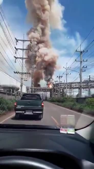 Large fire -power plant in Tha Tum Sub district of Si Maha Phot in Prachinburi Province, Thailand